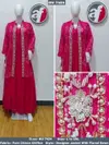HU 7424 By Af Chinnon Chiffon Wholesale Jacket With Flared Gown In India